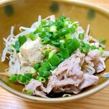 簡単レンジ蒸し☆豚もやし豆腐